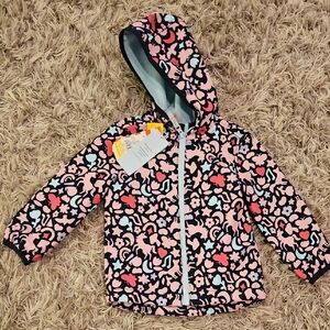 NWT Target Kids' Heart and Star Jacket - Pink and Navy